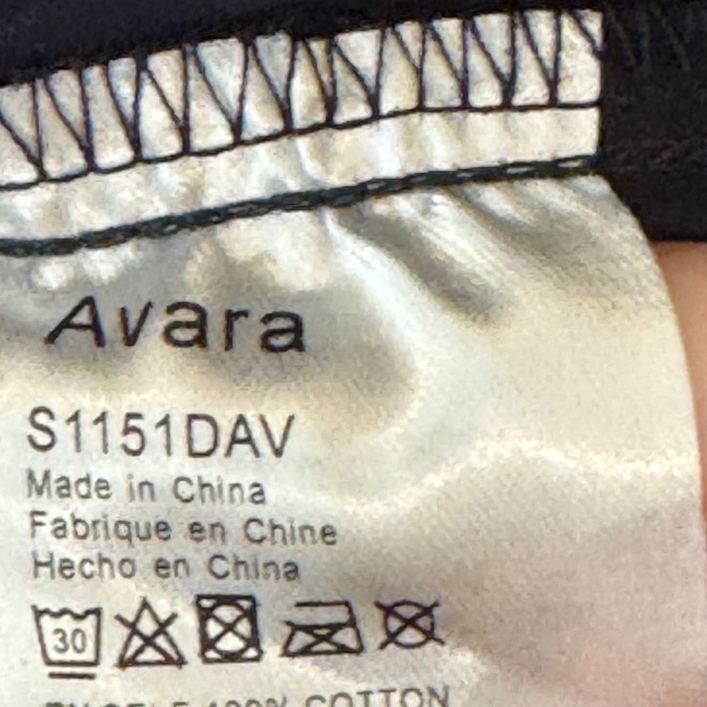Share Sofie the Label AVARA Black Sz. Med. S/S Black Dress w/ White Trim Ties - - Picture 13 of 16